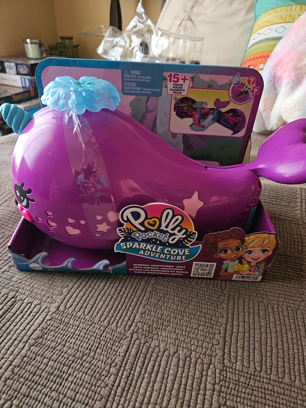 Sparkle Cove Adventure Purple Narwhal Polly Pocket